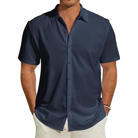 Men Wrinkle Free Short Sleeve Shirt